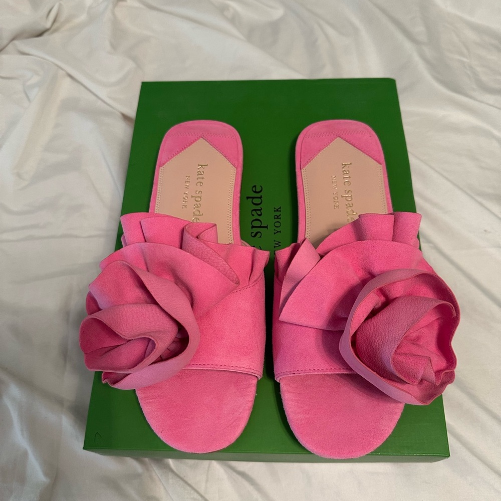 Kate Spade Pink Ruffle Sandals - Picture 2 of 4